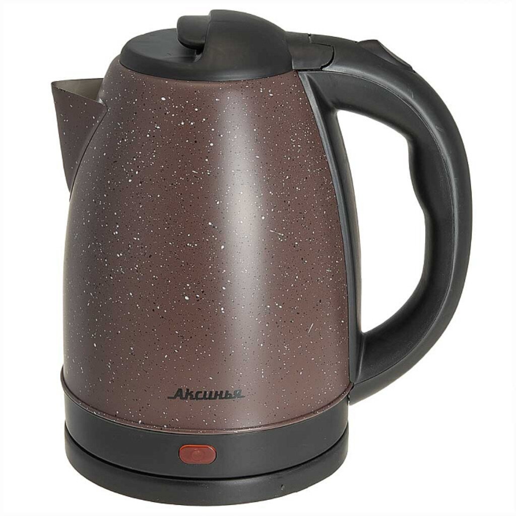 Чайник электрический Аксинья, КС-1015, коричневый, 1.8 л, 1500 Вт, скрытый нагревательный элемент, нержавеющая сталь