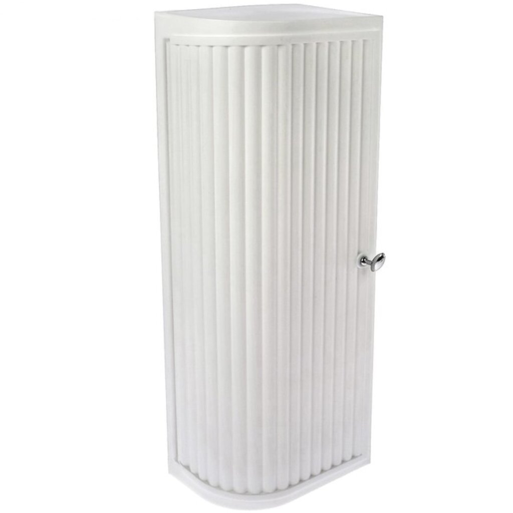 Шкафчик для ванной пластик, угловой левый, снежно-белый, Berossi, Hilton, АС 33101000 мыльница berossi aqua пластик снежно белый