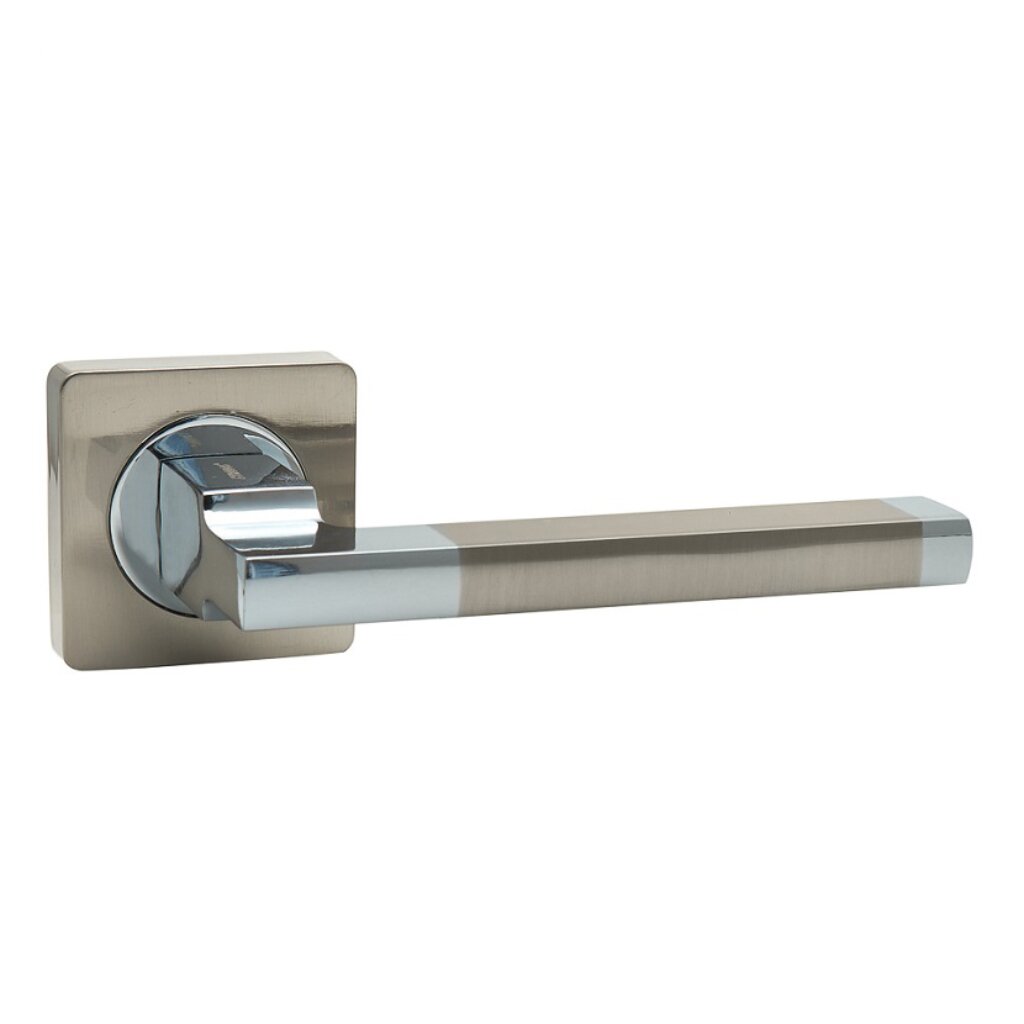 Ручка дверная Trodos, AL-02-517 SN/CP, 204412, никель, хром, алюминий ручка дверная trodos al 02 572 gf 204704 графит алюминий