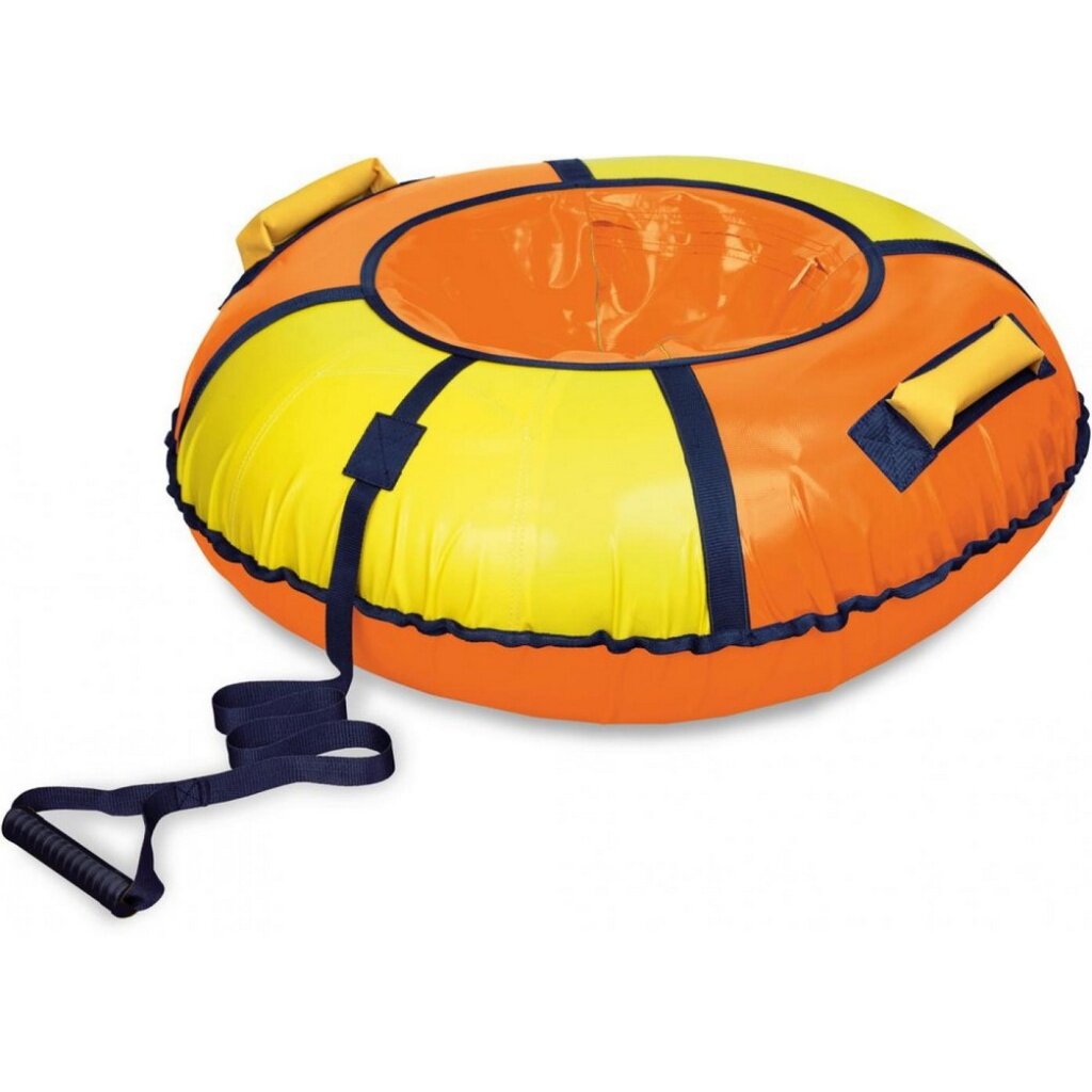 Ватрушка Nika ТБ1К-95/ОЖ2 с буксировочным ремнем и ручками, оранжевый/желтый, 90 кг, 95 см.