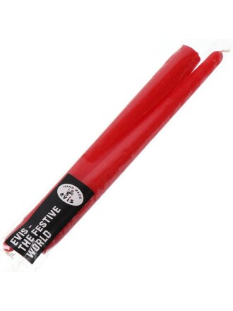 Свеча декоративная, 24.5х2.3 см, коническая, 2 шт, античный красная, Evis, 13 8180 08 002