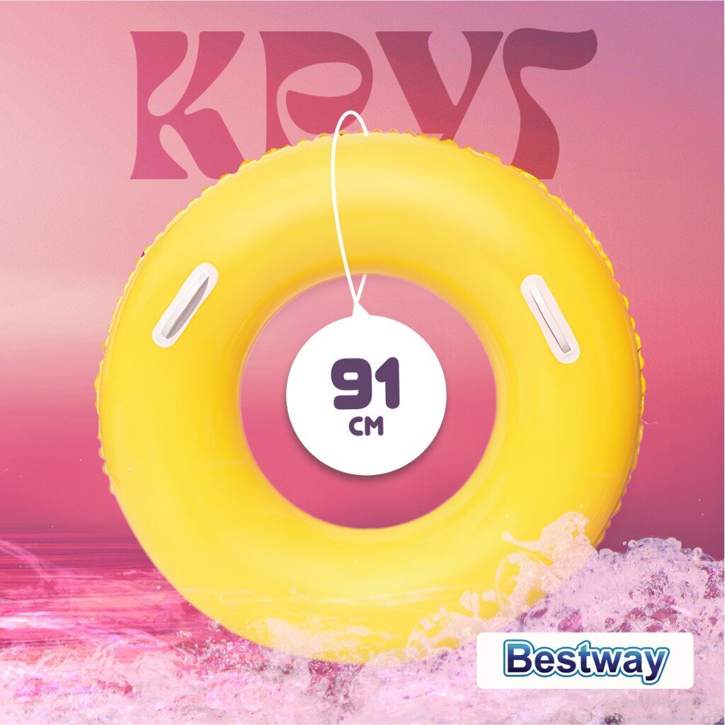 Круг надувной 91 см, Bestway, от 10 лет, в ассортименте, 36084