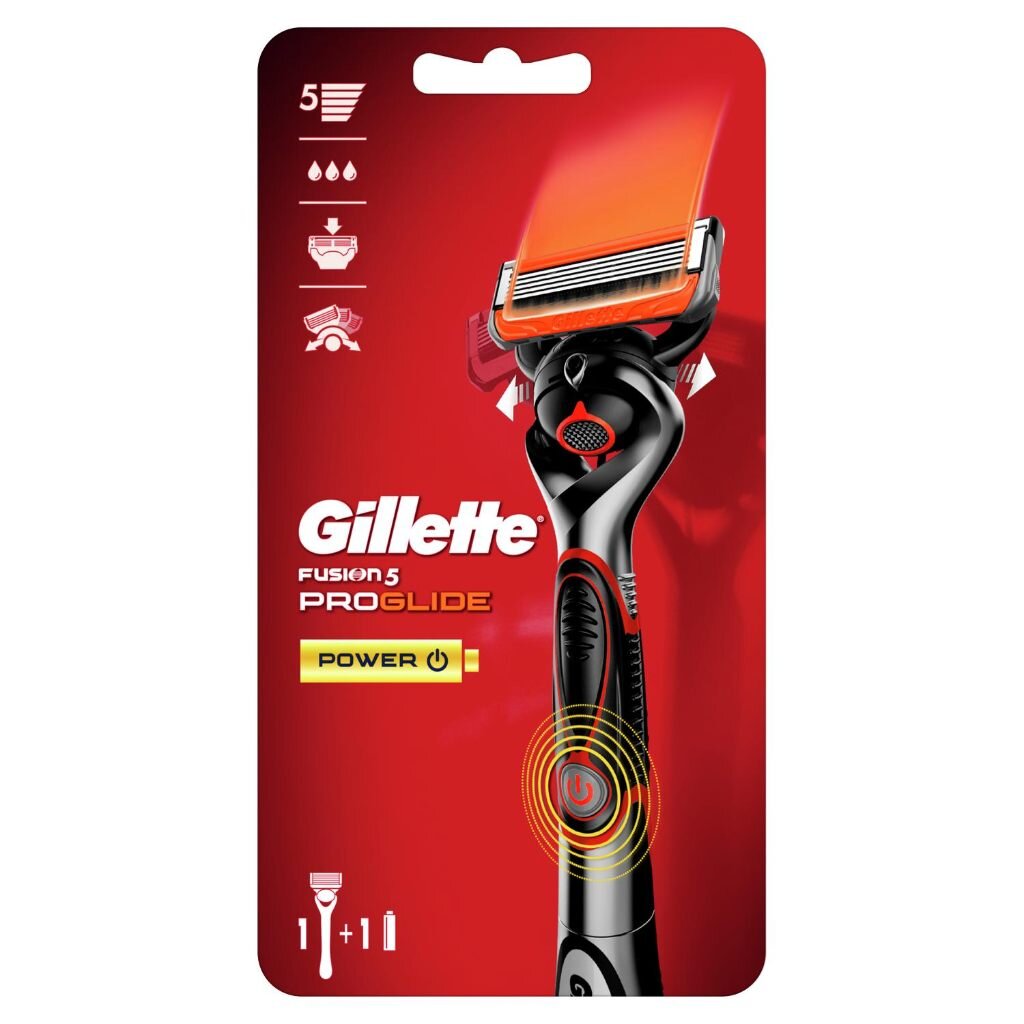 Станок для бритья Gillette, Fusion Proglide Power Flexball Red, для мужчин, 1 сменная кассета станок для бритья gillette для мужчин 10 шт одноразовые