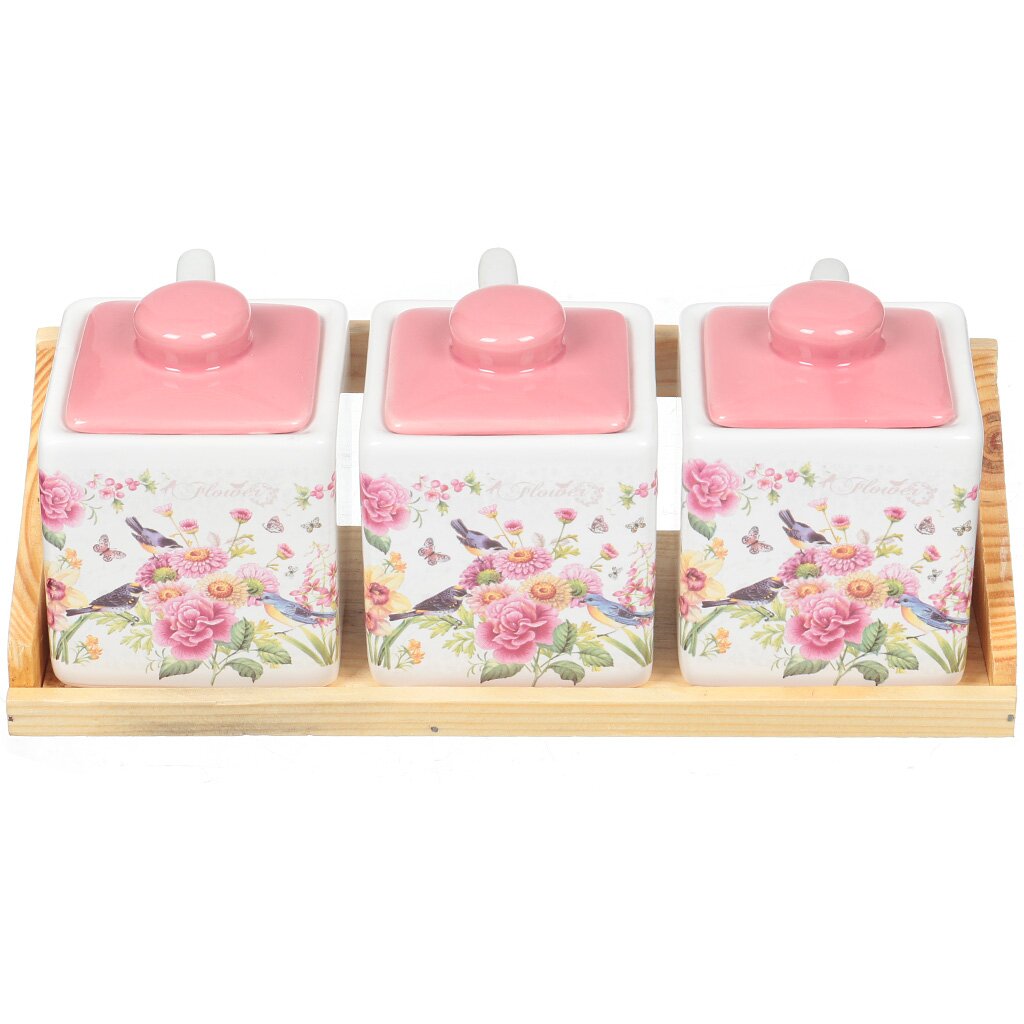 Ф Банка д/сыпучих продуктов 260мл 3шт Очарование лета HC323R-L27