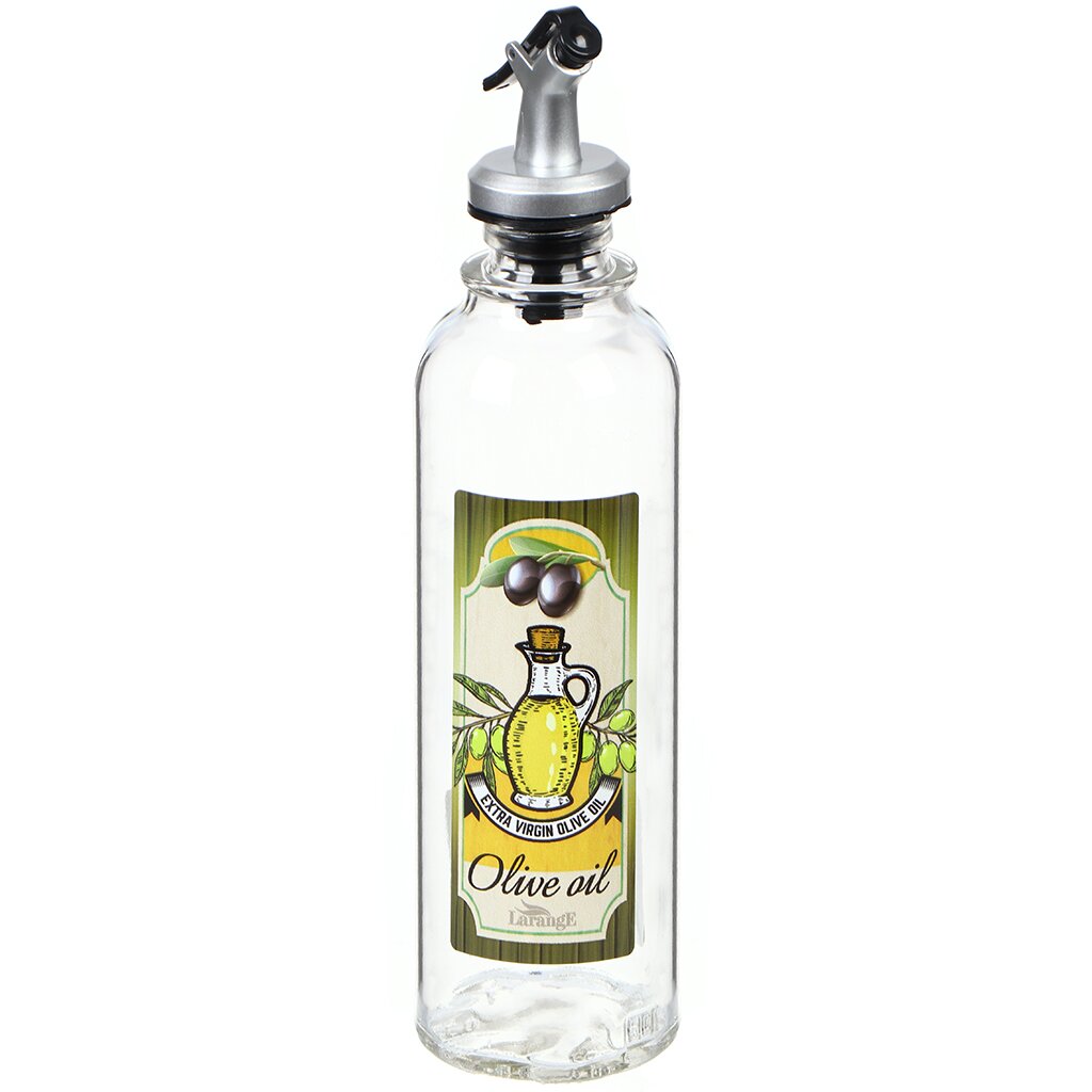 Бутылка для масла, стекло, 330 мл, с пластиковым дозатором, Olive oil, 01920-00515 пробка для бутылки с дозатором 2 шт навеска y3 1057