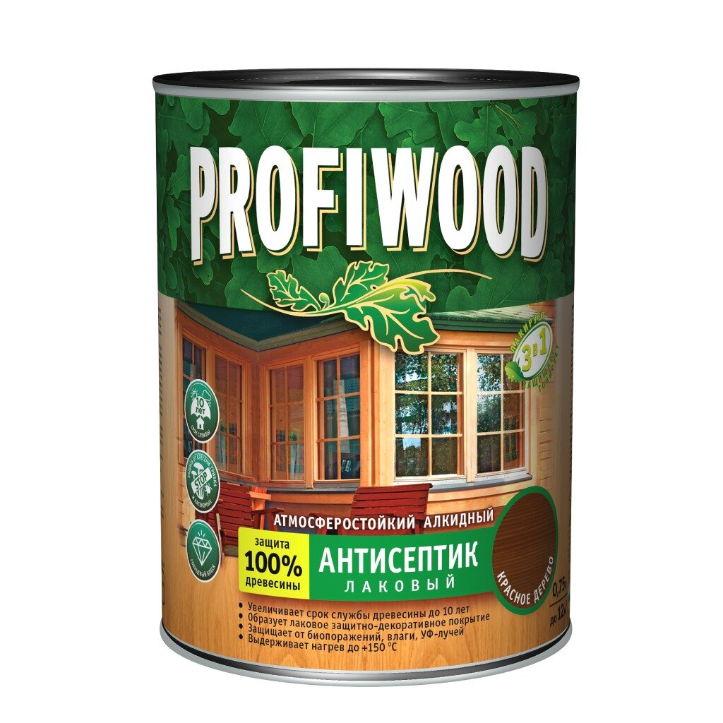 Антисептик Profiwood для дерева лаковый красное дерево 07 кг 449₽