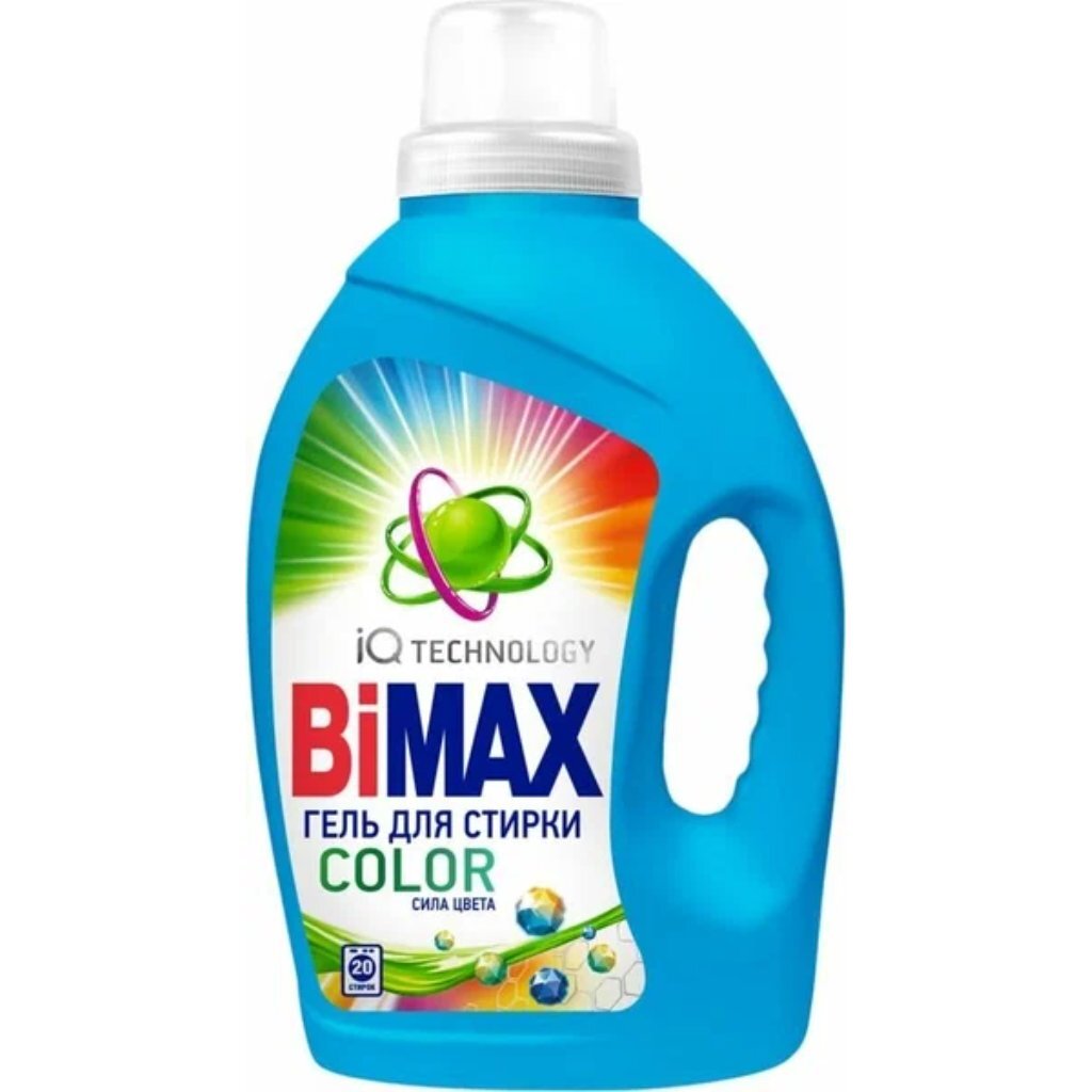 Гель для стирки BiMAX, 1.3 л, для цветного белья, Color