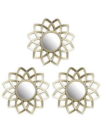 Набор из 3-х зеркал настенный, 25 см, пластик, Y4-5292