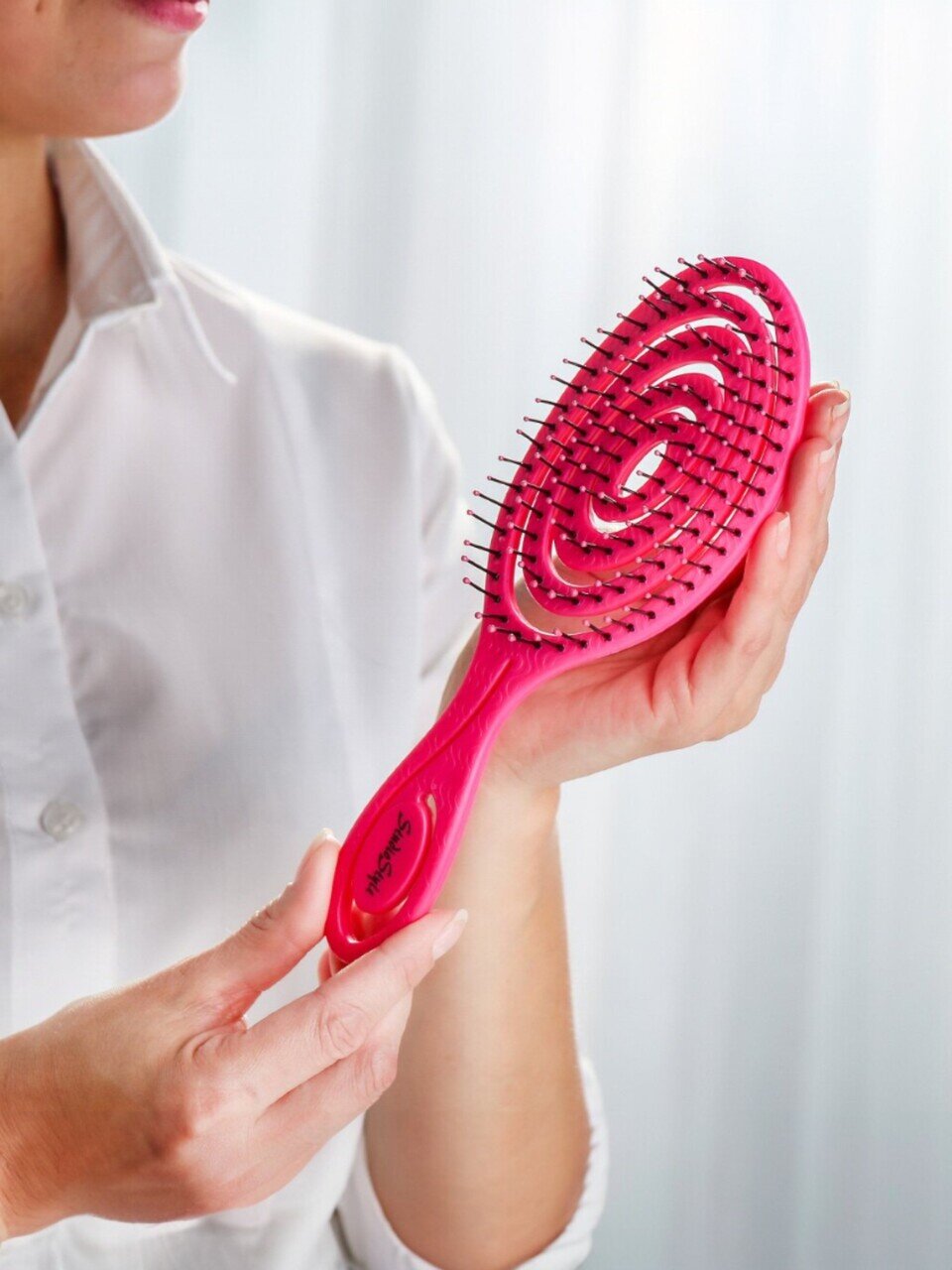 Расческа для волос, изогнутая овал, 70х240х40 мм, Studio style, Релакс, 844179-4558