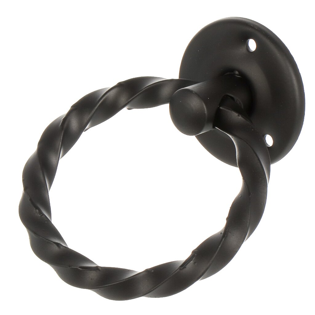 Ручка-кольцо Домарт, РК 80 мод 1, черная, 11 528 кованая ручка кольцо домарт