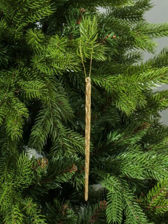 Набор елочных украшений Сосулька, 8 шт, золотой, 18 см, Y4-8493