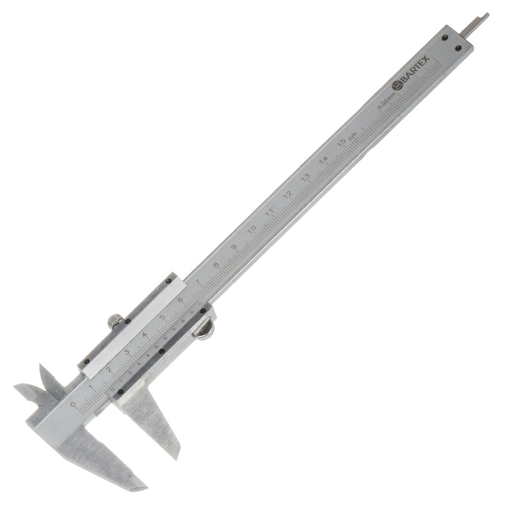 Штангенциркуль 150 мм, металл, с глубинометром, Bartex, 1244001 ручка для валика bartex телескопическая 1 15 2 м 2 секции металл 0915801