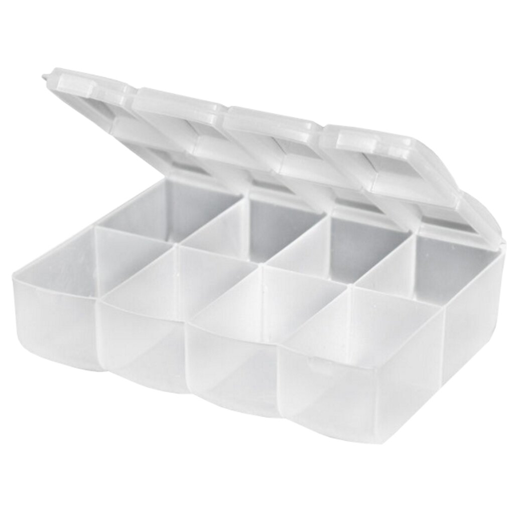 Органайзер для хранения, пластик, 8 ячеек, 8.2х10.5х3 см, прозрачный, Berossi, АС 40900000 органайзер для холодильника 20х30х10 см с крышкой прозрачный idea м 1587