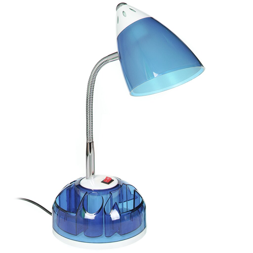 Светильник настольный на подставке, E27, 40 Вт, синий, абажур синий, SPE17156-17L светильник настольный светодиодный на подставке абажур lofter spe 16941 01 167