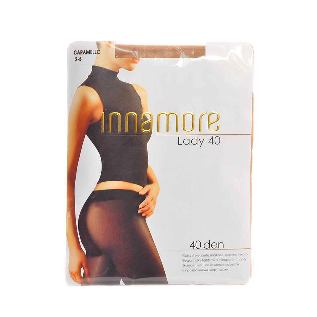 Колготки Innamore, Lady, 40 DEN, р. 2, caramello/светло-бежевые, прозрачные с плоским швом