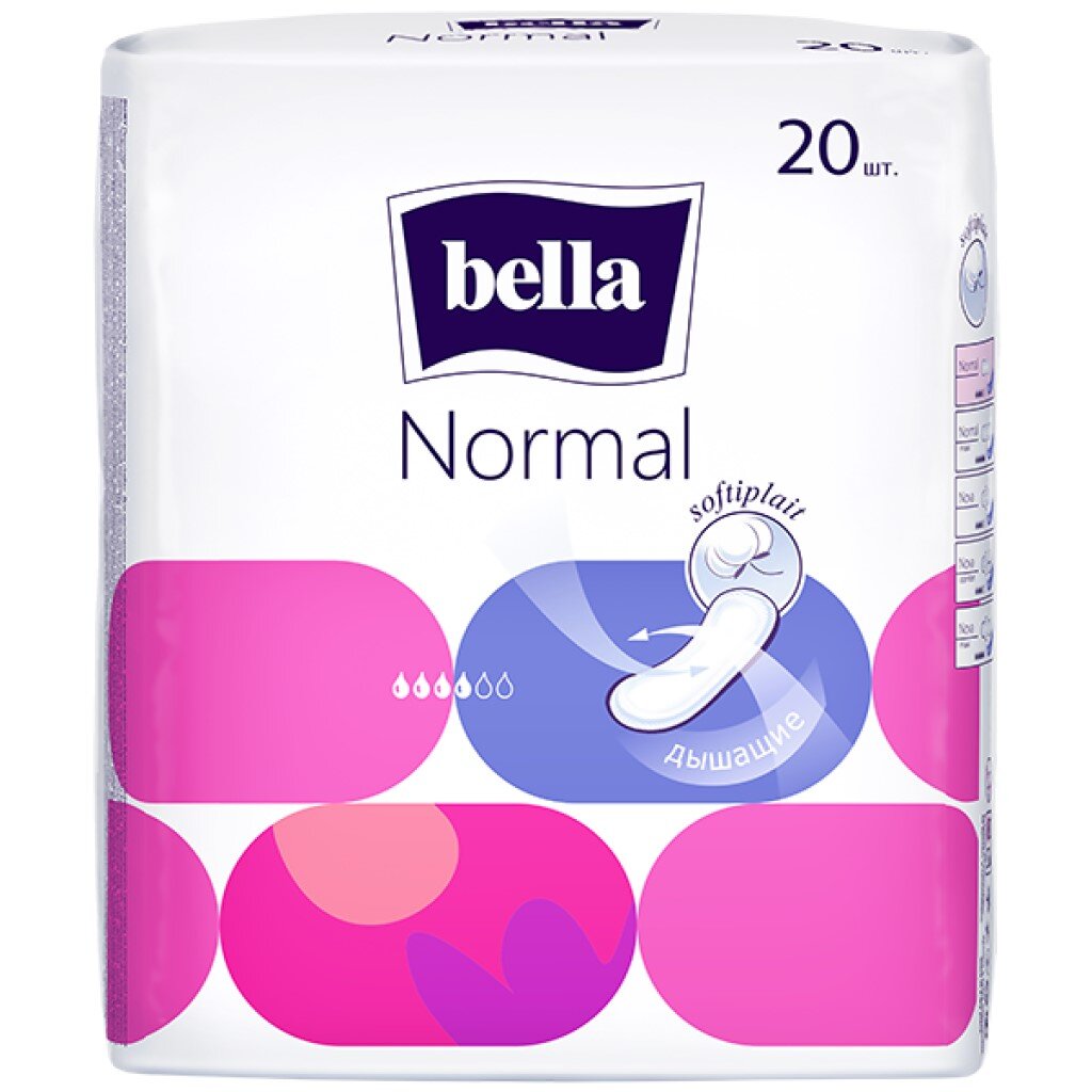 Прокладки женские Bella, Normal, 20 шт, BE-012-RN20-E02 прокладки женские discreet normal single 20 шт 0001037329