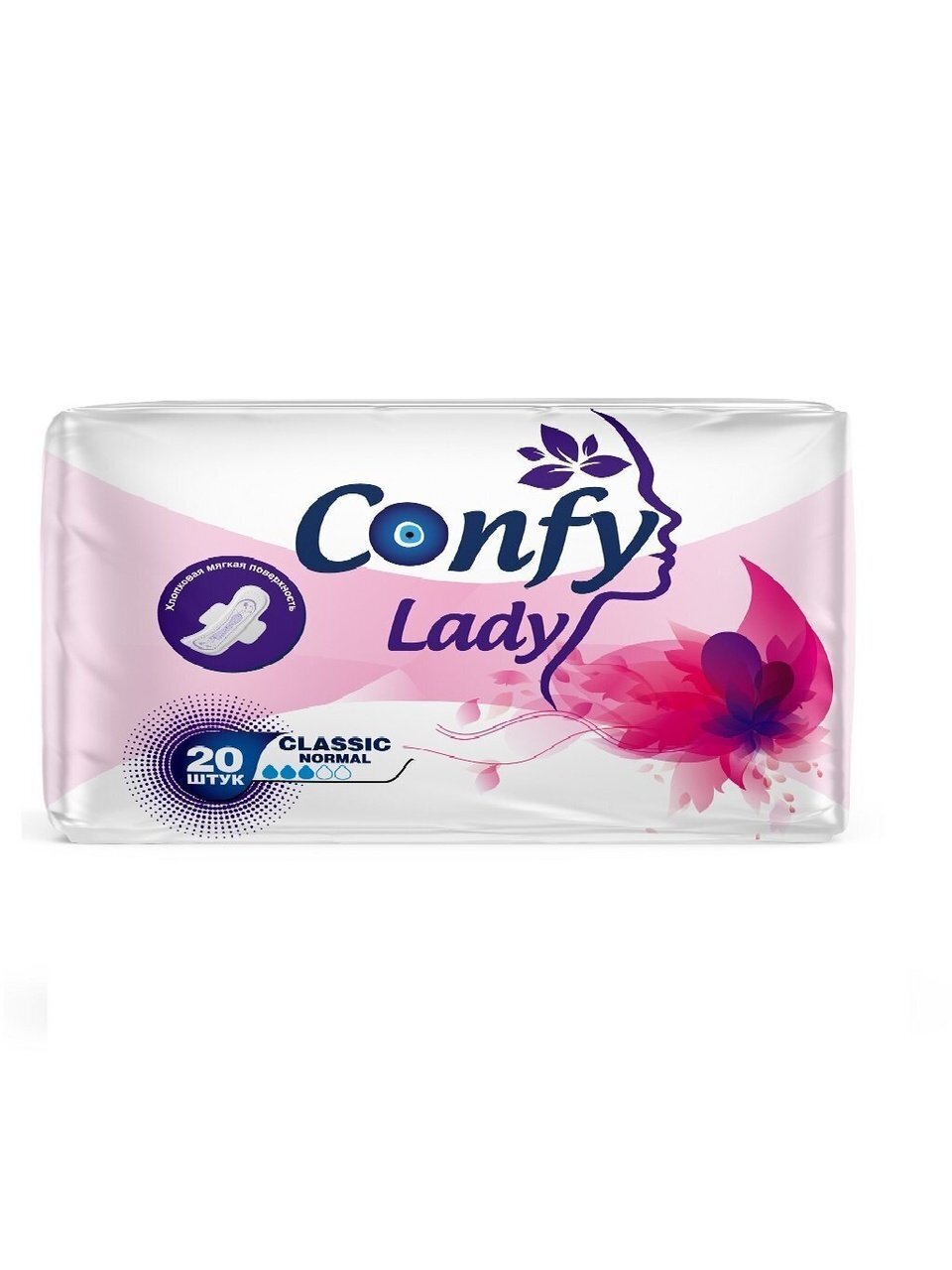 Прокладки женские Confy Lady, Classic Normal Eco, дневные, 20 шт, 12388