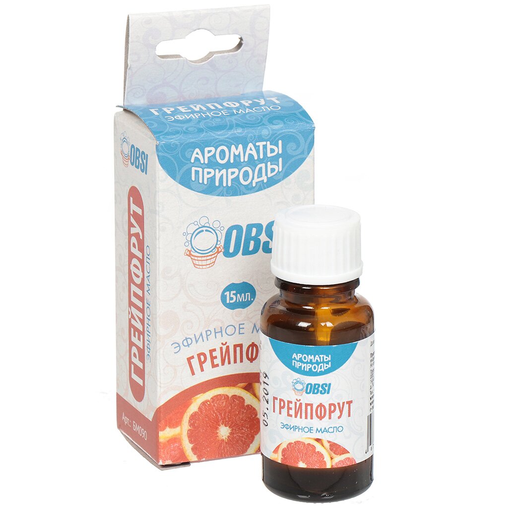 Масло эфирное OBSI, Грейпфрут, 15 мл, БМ090