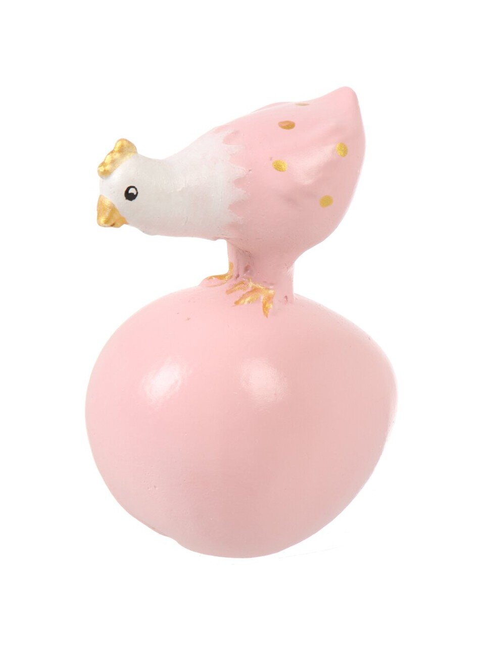 Фигурка декоративная гипс, Курочка на яйце-3, 10.5х12.5 см, розовая, Evis, 28 2885 0001
