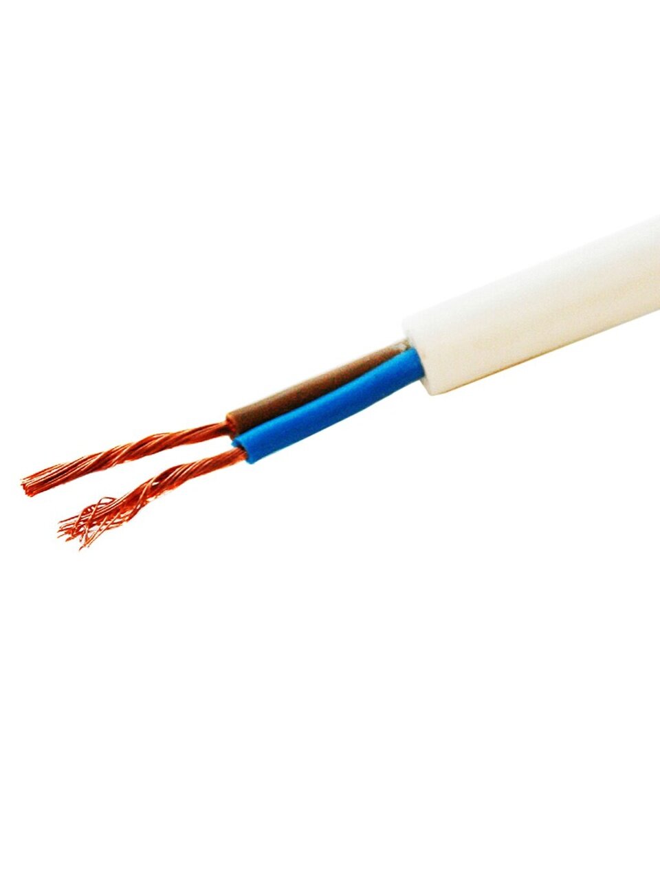 Кабель ПВС, 2х1.5 мм², 5 м, медь, гибкий, ГОСТ, белый, TDM Electric, SQ0118-0003
