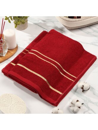 Полотенце банное 70х140 см, 100% хлопок, Азия, Silvano, бордо, Узбекистан