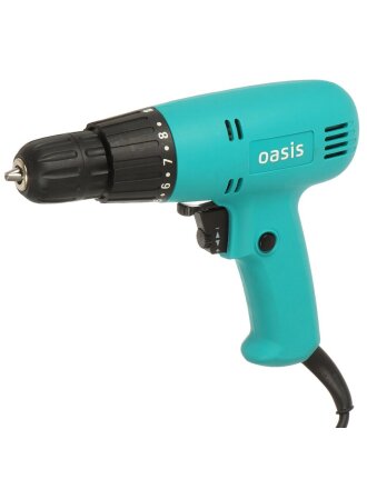 Дрель-шуруповерт сетевая Oasis, быстрозажимной патрон, 10 мм, 400 Вт, с реверсом, 1 скорость