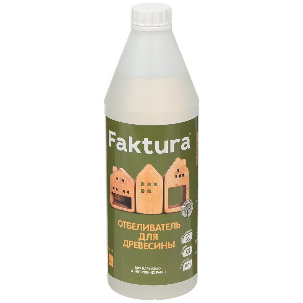 Отбеливатель Faktura, для дерева, 1 л отбеливатель для древесины faktura 5 л