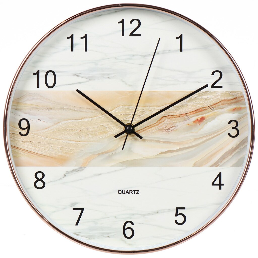 Часы настенные, кварцевые, 30 см, круглые, полимер, Y4-6869 часы настенные кварцевые 35х57 см прямоугольные мдф topposters bl 2595