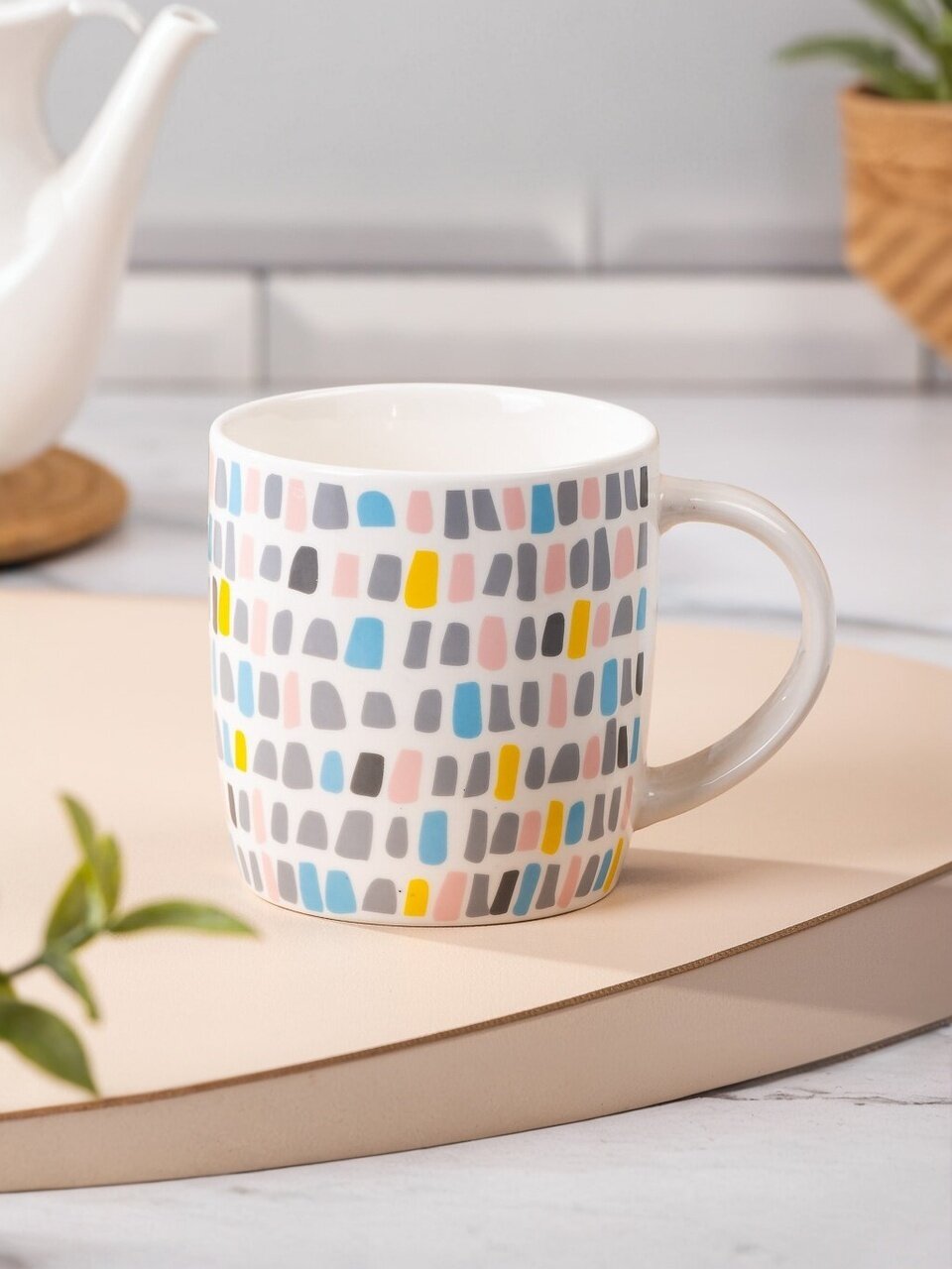 Кружка керамика, 330 мл, Мемфис, Y4-8996, в ассортименте