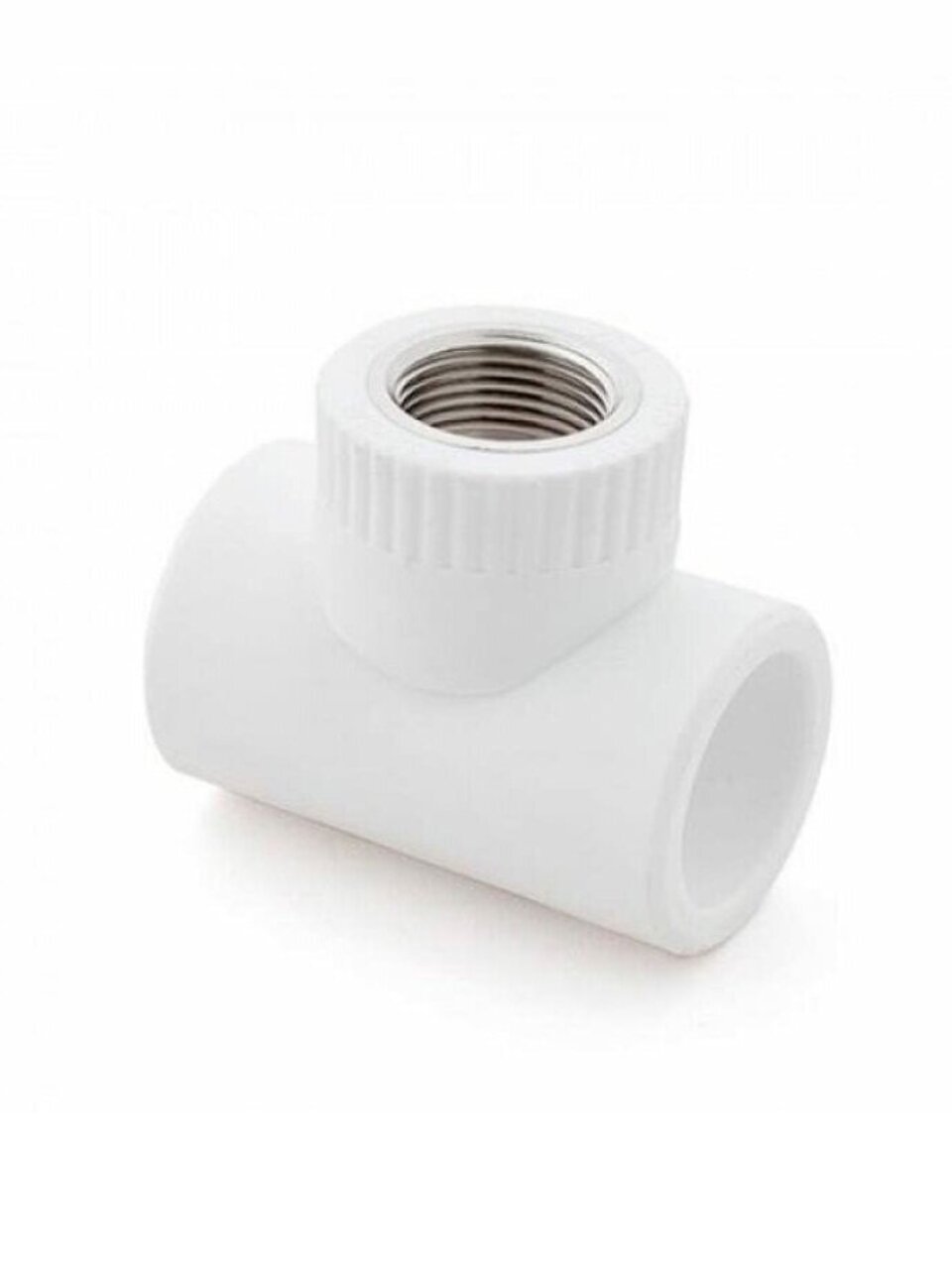 Тройник комбинированный полипропилен, d32х3/4&amp;quot;, внутренняя резьба, белый, РосТурПласт