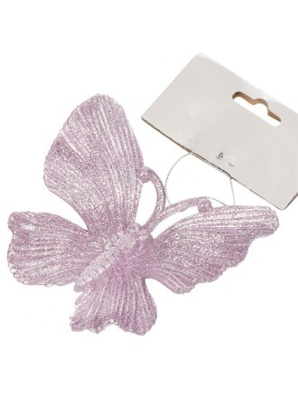 Елочное украшение Бабочка, лаванда, 10.5х10 см, SYYKLA-182121lav