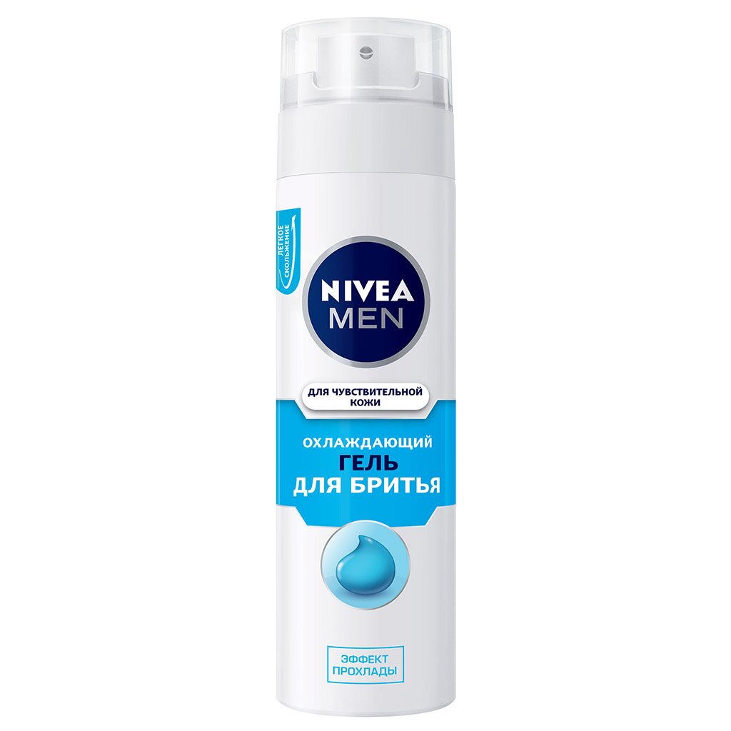 Гель для бритья, Nivea, Охлаждающий, для чувствительной кожи, 200 мл