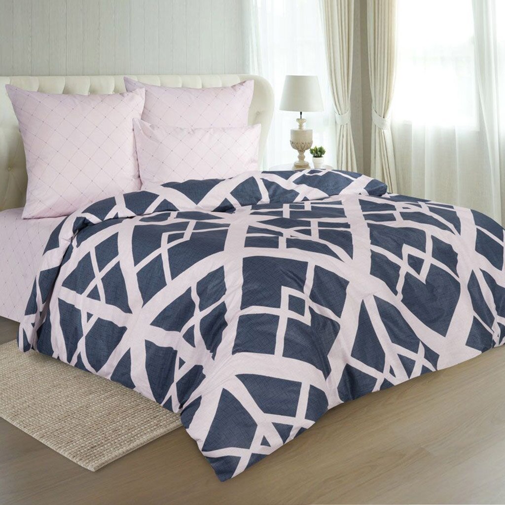 Постельное белье 1.5-спальное, простыня 150х215 см, 2 наволочки 70х70 см, пододеяльник 145х215 см, Guten Morgen, перкаль, 930