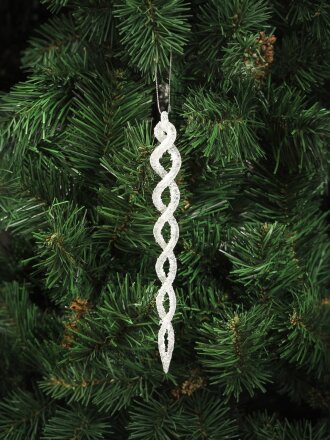 Елочное украшение Сосулька, прозрачное, 14 см, SYYKLA-182260