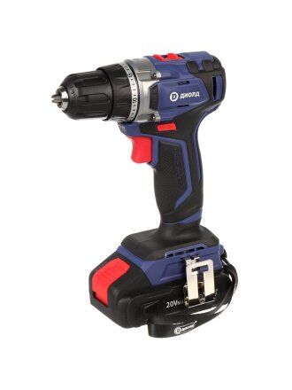 Дрель-шуруповерт аккумуляторный, Диолд, ДЭА-20Л-09, бесщеточный, 20 В, кейс, 10300170
