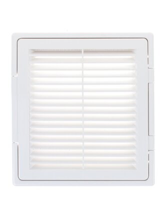 Решетка вентиляционная пластик, 300х300 мм, с сеткой, с дверцей, Event, 3030ДФ