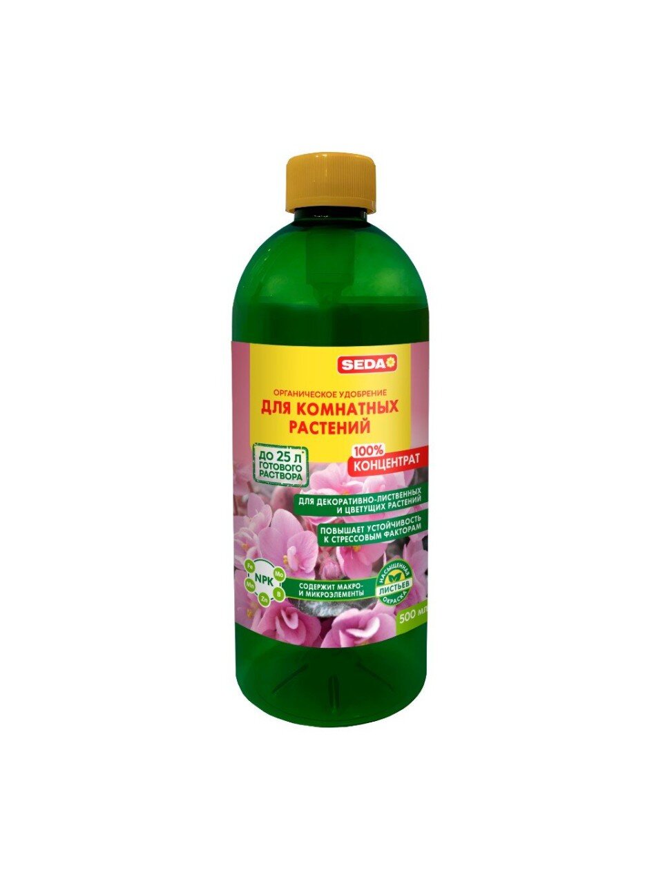 Удобрение для комнатных растений, органическое, жидкость, 550 мл, Seda