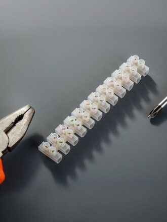 Колодка клеммная 20 А, 12 шт, 12 мм, Smartbuy, SBE-tb-20-12