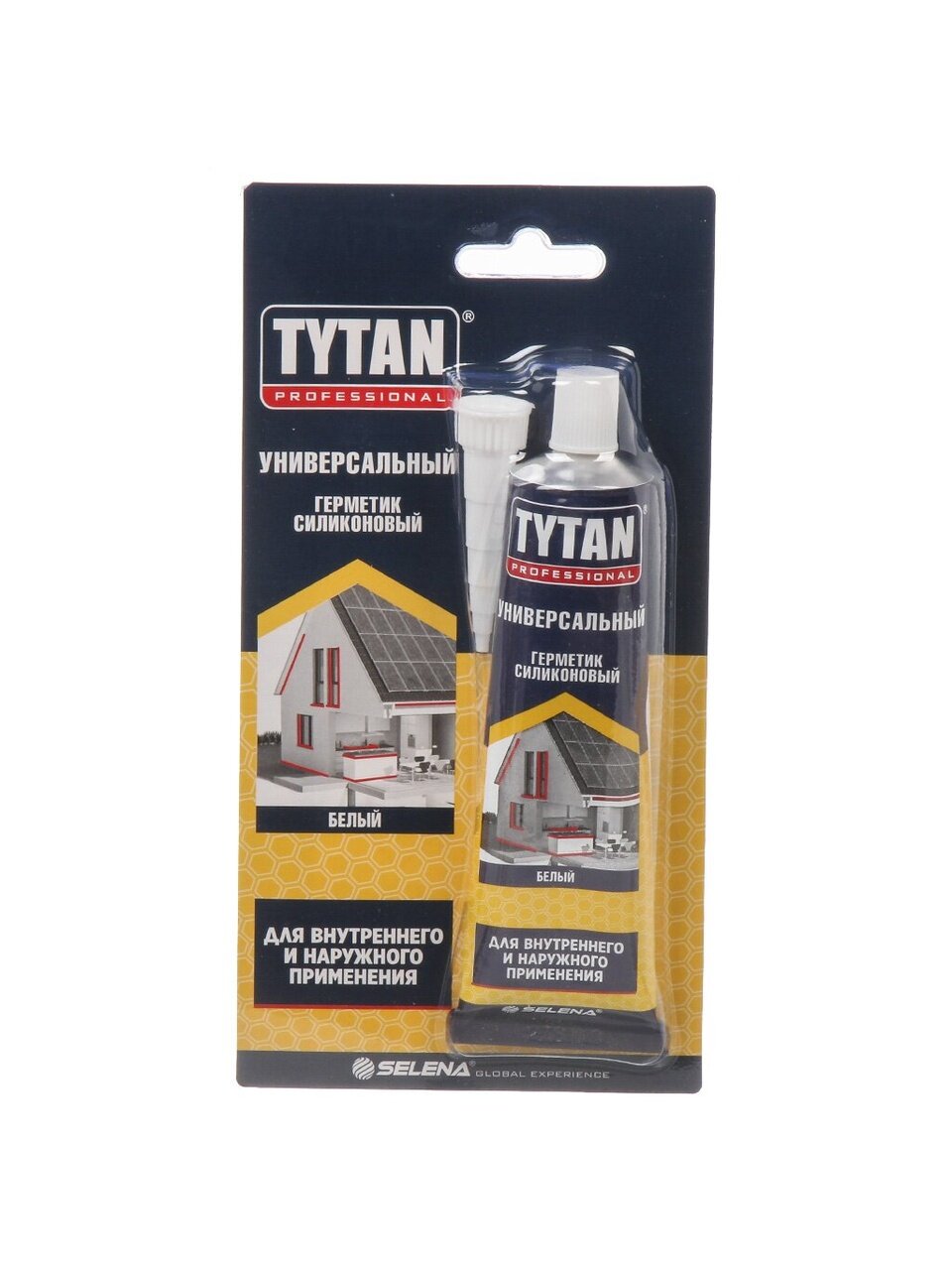 Герметик силиконовый, универсальный, Tytan, 22681, 85 мл, блистер, белый