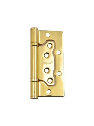 Петля накладная для деревянных дверей, Apecs, 100х75 мм, B2-Steel-G, с 2 подшипниками, без врезки, золото