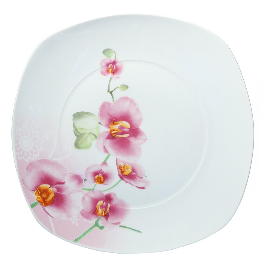 Тарелка десертная керамическая, 200 мм, Орхидея YQ1203/813619