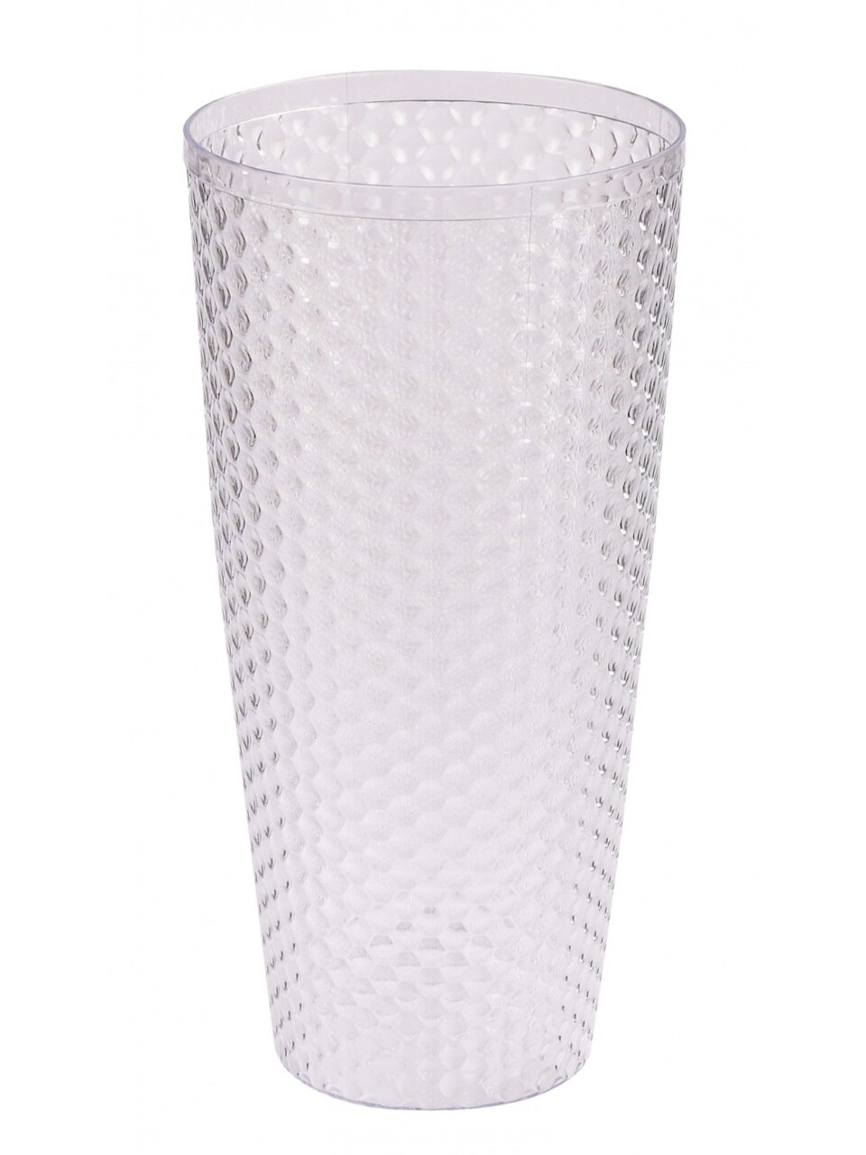 Ваза пластик, настольная, Альтернатива, Мозаика люкс, М7521, 15х15х30.5 см, прозрачная