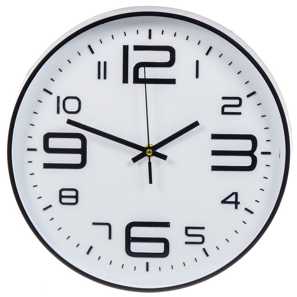 Часы настенные, 30х30х4 см, круглые, пластик, Модерн, Y4-5203 часы настенные 30х30х4 5 см круглые пластик черные мрамор y4 5202