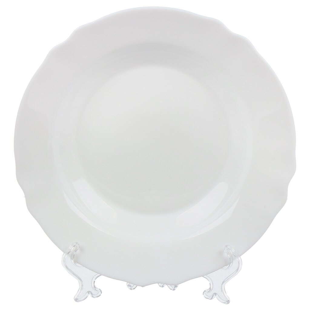 Тарелка суповая, стеклокерамика, 23 см, круглая, Louis XV, Luminarc, V4885 кружка luminarc everyday 340 мл стеклокерамика белый