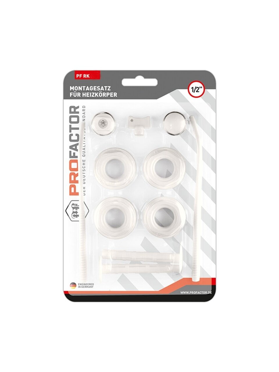 Комплект монтажный для радиатора, 1/2&amp;quot;, 11 предметов, 2 кронштейна, ProFactor, PF RK 550