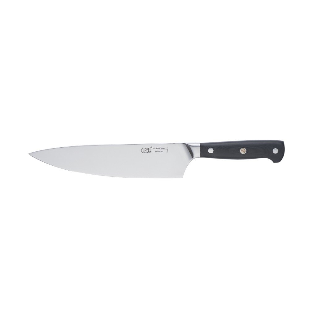 Нож кухонный Gipfel, New Professional, поварской, X50CrMoV15, нержавеющая сталь, 20 см, рукоятка стеклотекстолит, 8647 нож поварской attribute knife classic akc128 20см