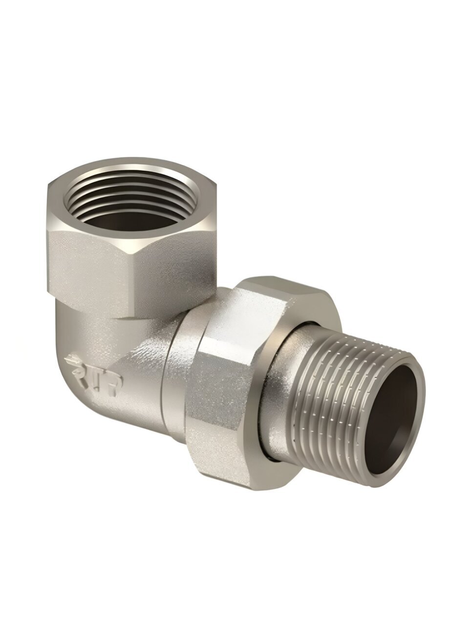 Американка 1&amp;quot; 1/4, 90 °, г-ш, никель, угловая, RTP
