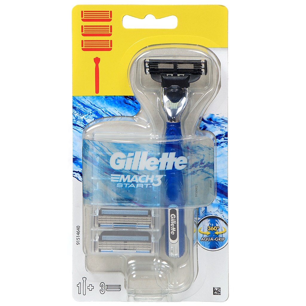 Станок для бритья Gillette, Mach3 Start, для мужчин, 3 лезвия, 3 ...