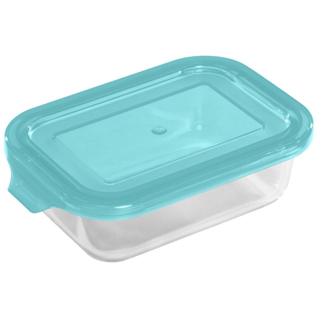 Контейнер пищевой стекло, 0.37 л, прямоугольный, с пластмассовой крышкой, Limpido, 005479 контейнер пищевой пластик 27х11х7 5 см для яиц spe m zx22 25