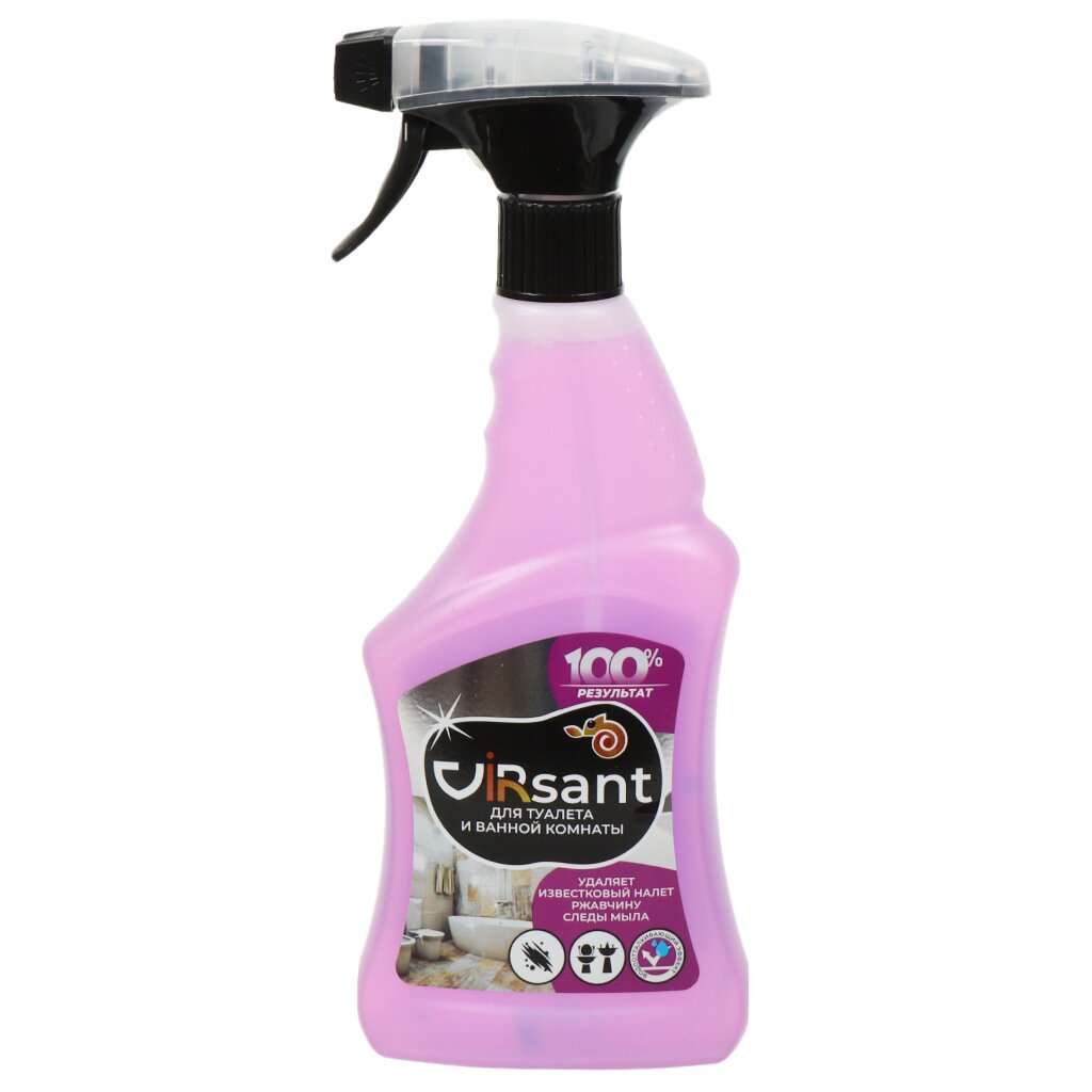 Чистящее средство для ванной и туалета, VIRsant, спрей, 500 мл средство для моющих пылесосов melomama